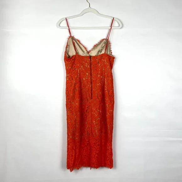 Bardot Sienna Lace Bodycon Spaghetti Strap Cocktail Midi Dress - Picture 6 of 10